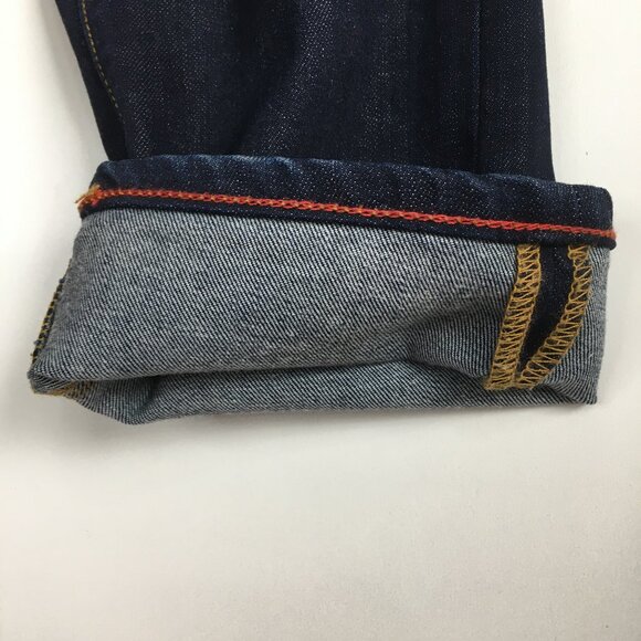 RALEIGH Hand Crafted North Carolina US Dark Wash Straight Leg 5 Pocket Jeans - Picture 15 of 16